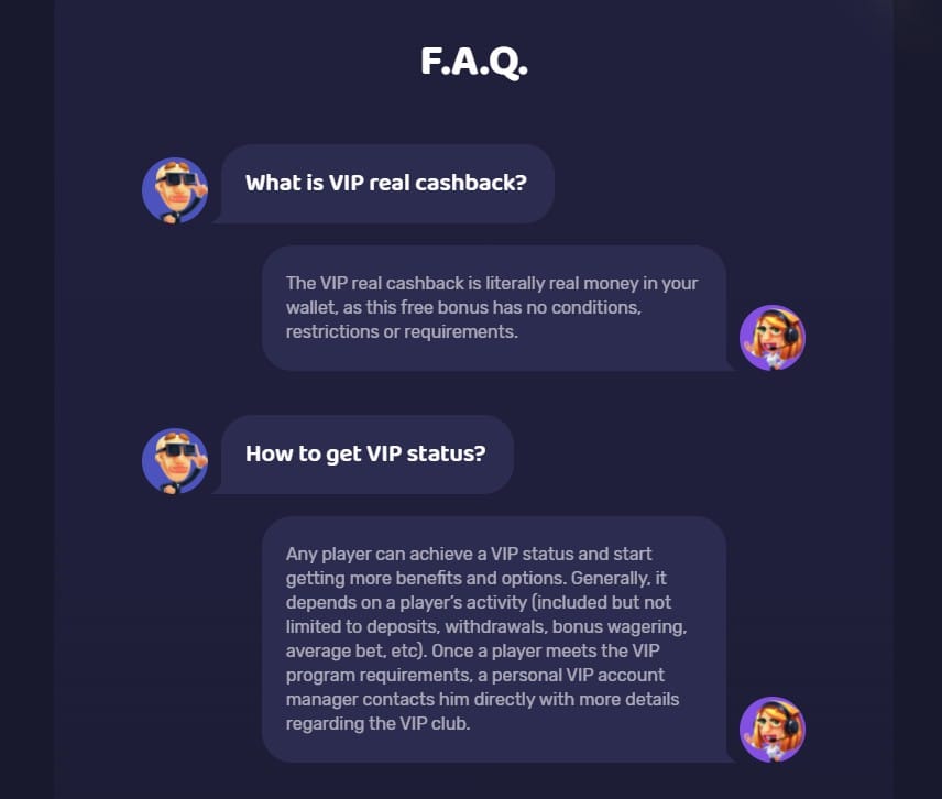 FAQ VIP Program