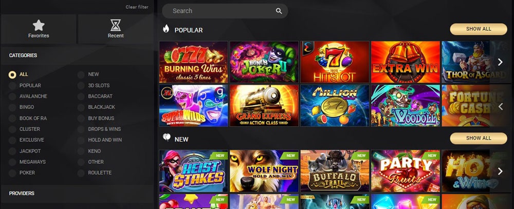 1xSlots Casino Review games
