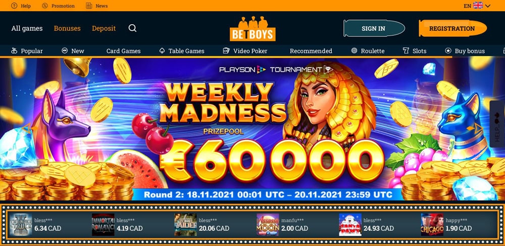 Betboys Casino Review