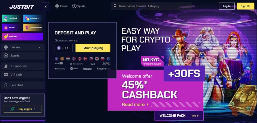 Justbit Casino Review