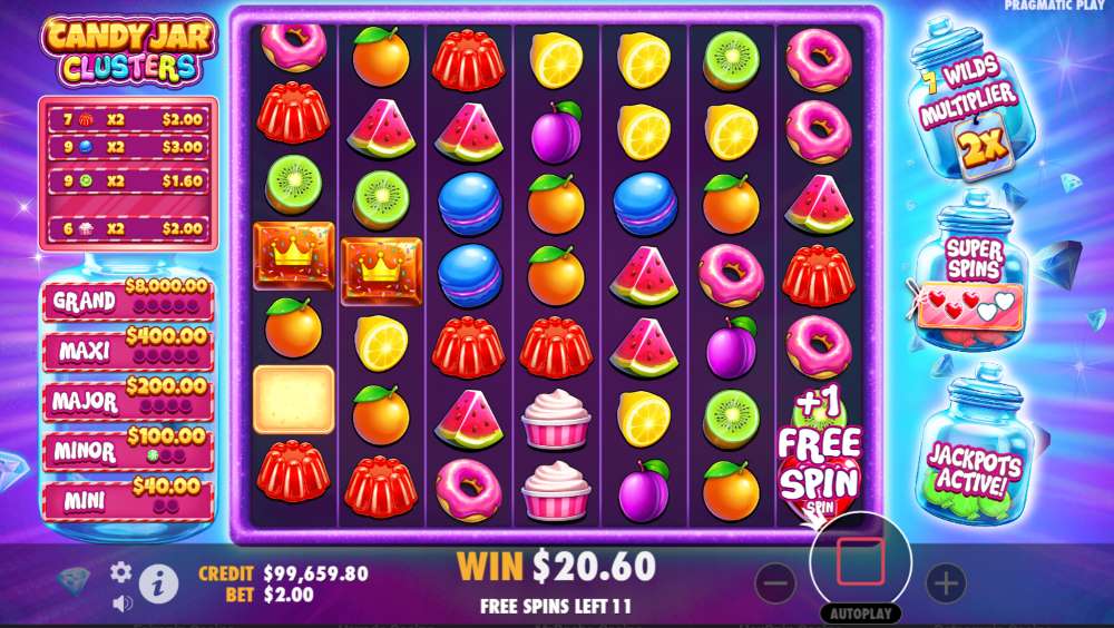 Candy Jar Clusters free spins