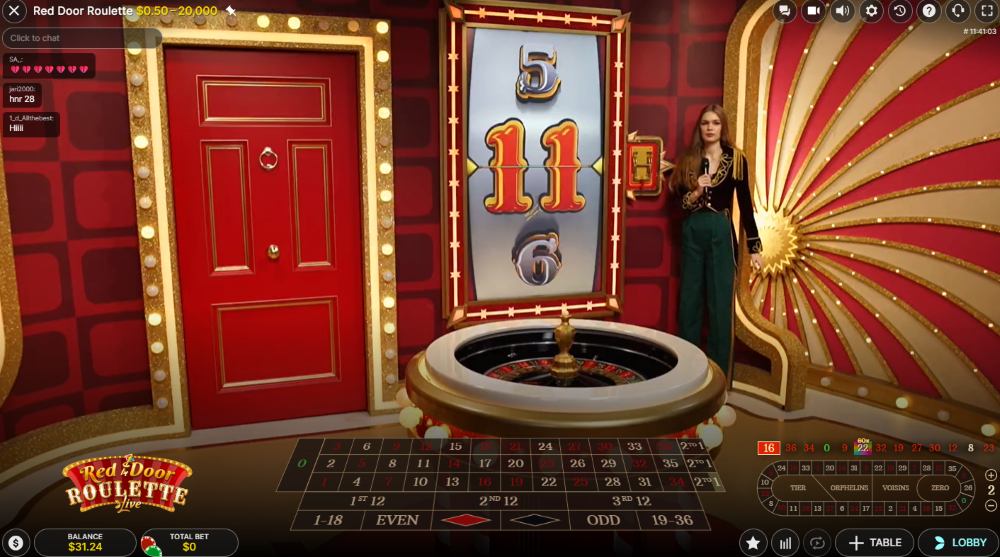 Red Door Roulette live casino