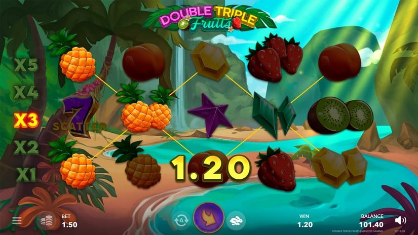 DOUBLE TRIPLE FRUITS: video slot game by Mascot Gaming