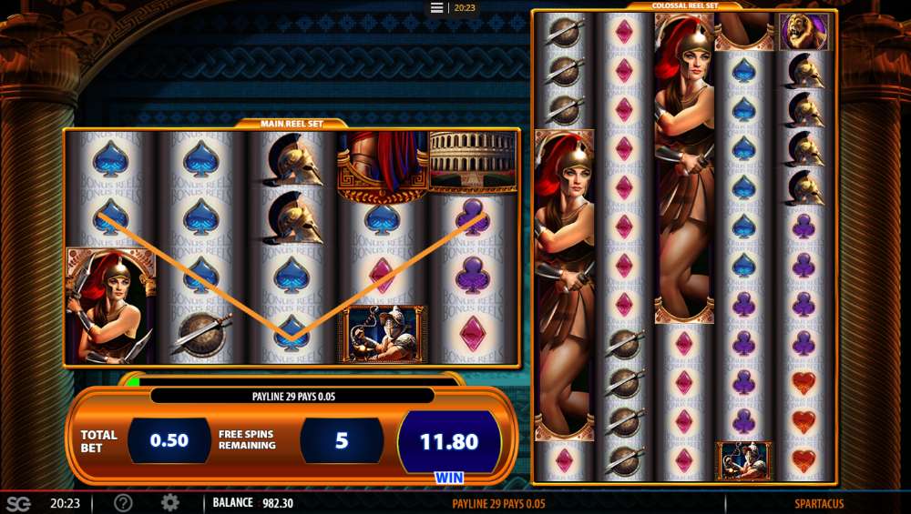 Spartacus Gladiator of Rome slot features