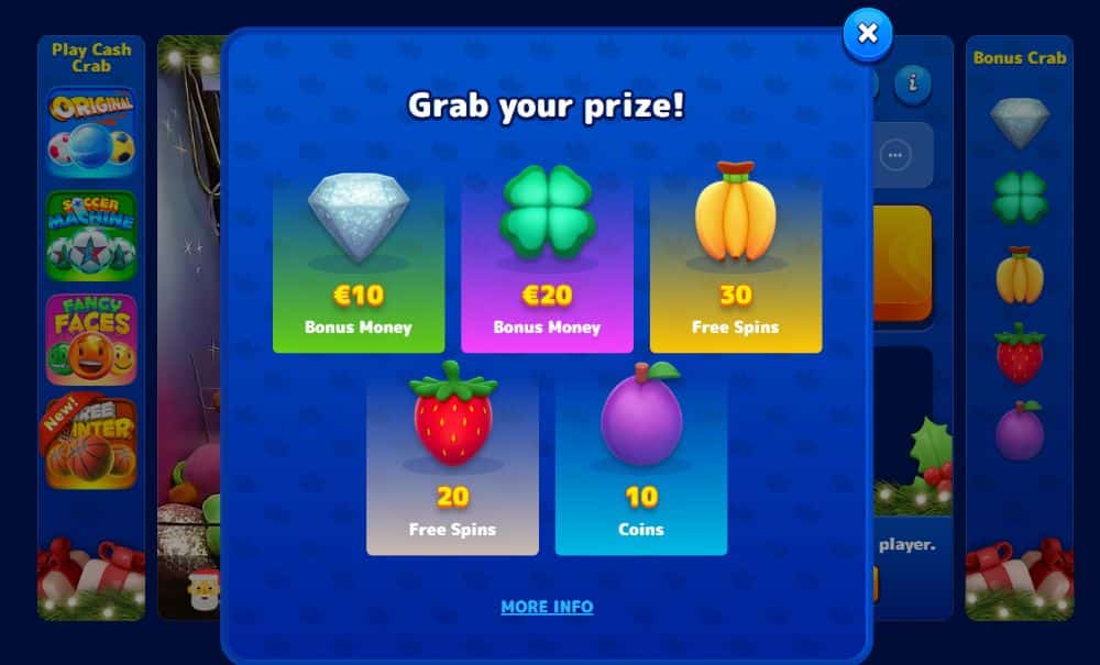 Bonus Crab prizes