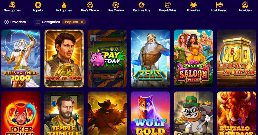 WazBee Casino Games