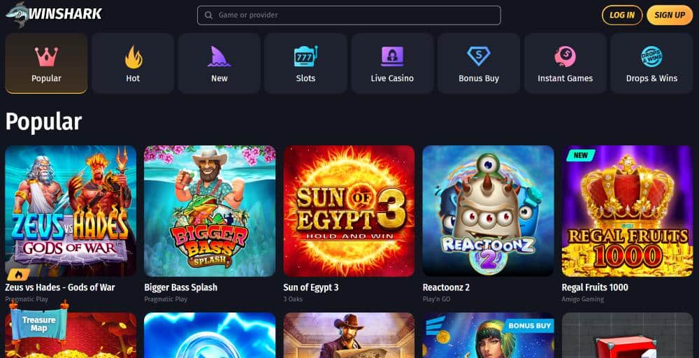 Winshark Casino Games