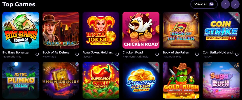 HighFlyBet Casino Games