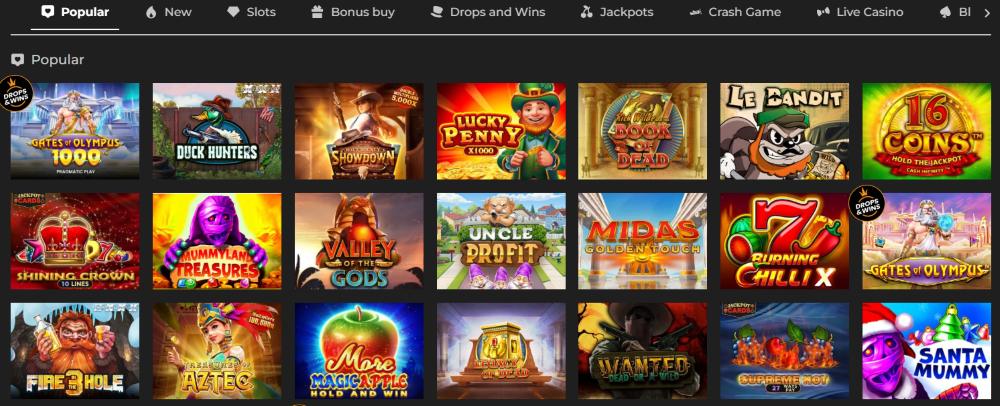 Betunlim Casino Games