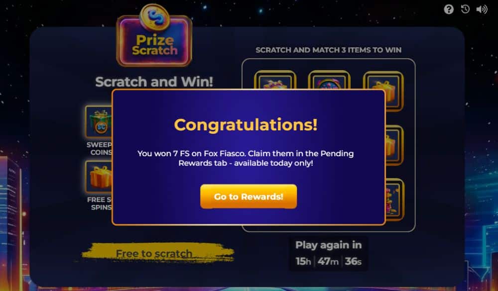 Casino.click Sweepstakes Casino Rewards
