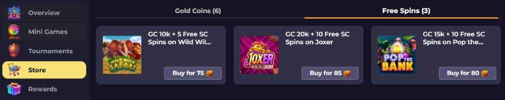 Casino Click Rewards Store