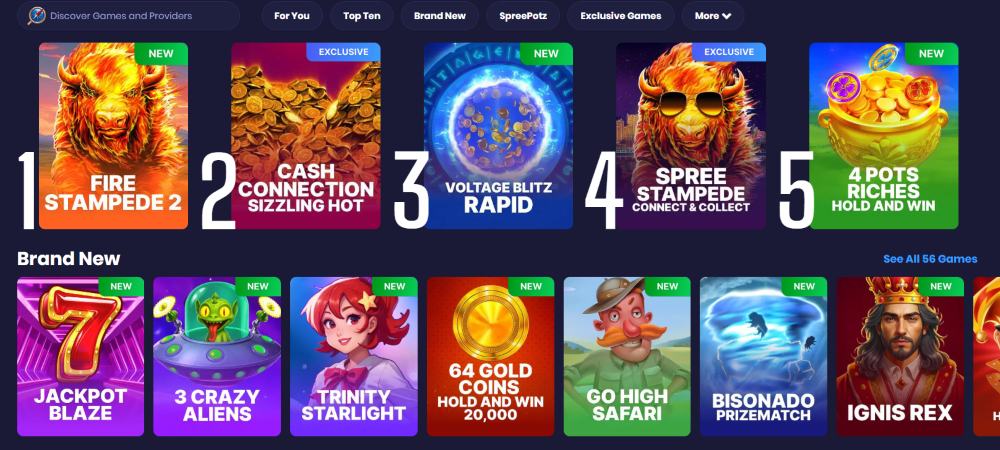 Spree Casino Games