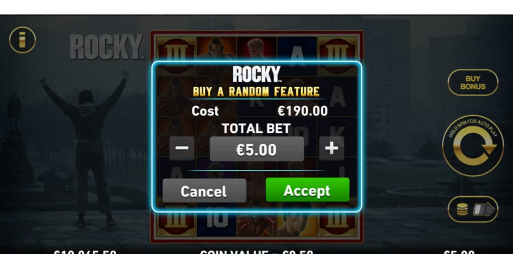 Random feature for Rocky slot