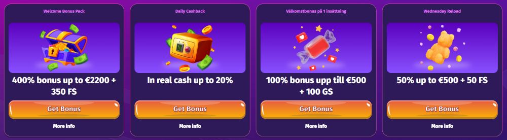 Lolly Spins Casino Bonuses