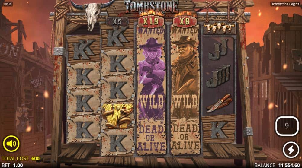 Tombstone Begins slot features