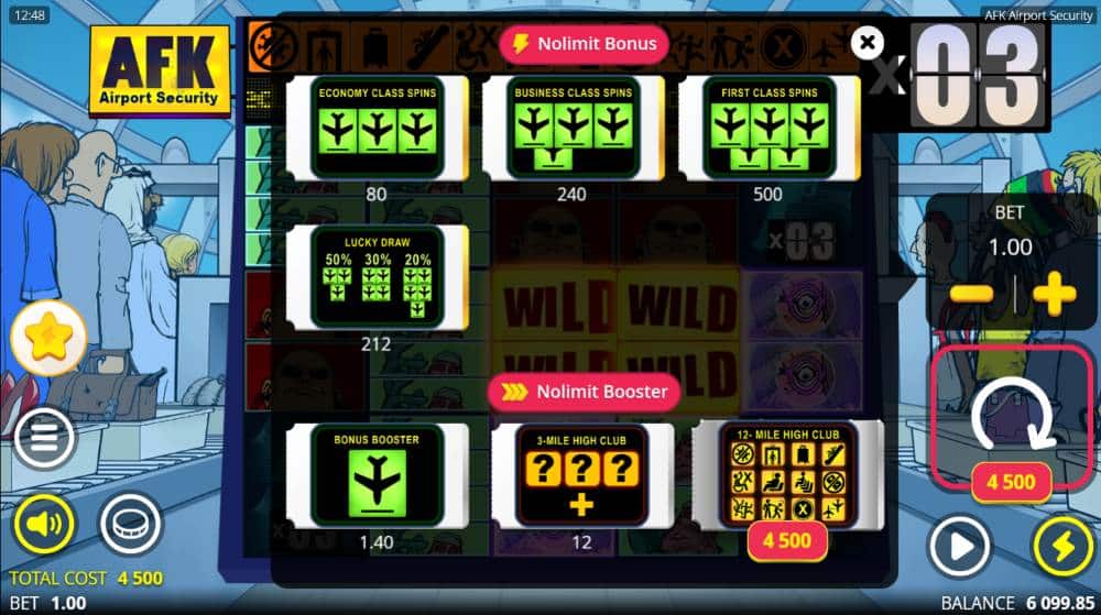 AFK Airport Security slot features