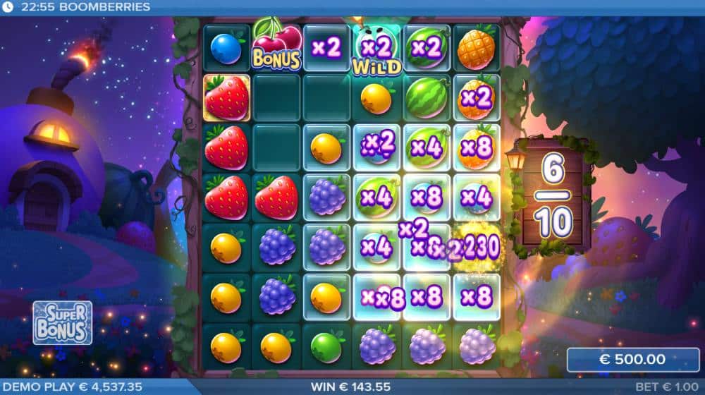 Boomberries slot features