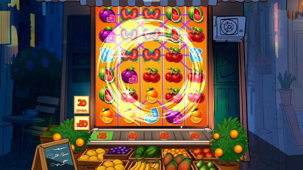 Fruit Shop Grand Re-Opening slot features