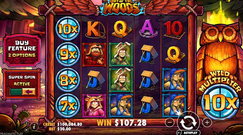 Out of the Woods slot features